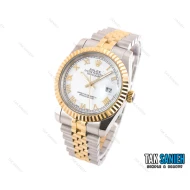 ساعت رولکس مردانه دورنگ طلایی ایندکس یونانی Rolex-2104-G