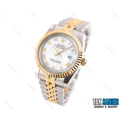 ساعت رولکس مردانه دورنگ طلایی ایندکس یونانی Rolex-2104-G