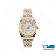 رولکس DateJust زنانه دورنگین دورنگ طلایی صفحه سیلور Rolex-2309-L