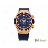ساعت هابلوت زنانه سه موتوره رزگلد سرمه ای Hublot-2842-L