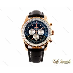 ساعت خلبانی برایتلینگ مردانه رزگلد مشکی Breitling-3124-G