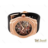 ساعت هابلوت مردانه صفحه اسکلتون اتوماتیک رزگلد Hublot-3126-G