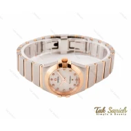 ساعت امگا کانستلیشن زنانه دورنگ رزگلد صفحه طرحدار Omega-3139-L