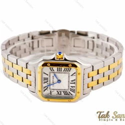 ساعت مچی زنانه کارتیه پنته دورنگ طلایی مدیوم Cartier-3187-L