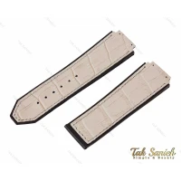 بند چرمی ساعت مچی هابلوت مردانه طوسی Hublot-Strap-2976-G