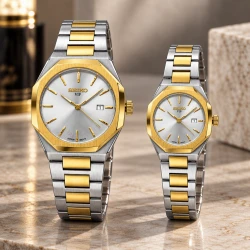 ساعت ست سیکو Vip کلاسیک رفرنس 31668 دورنگ طلایی Seiko-11533-S