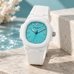 ساعت پتک فیلیپ آکوانا بند رابر Patek-11997-L