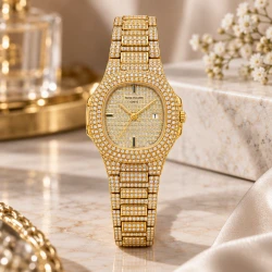 ساعت مچی پتک فیلیپ ناتیلوس زنانه فول نگین Patek-11998-L