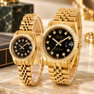 ساعت ست رولکس طلایی صفحه مشکی Rolex-4526-S