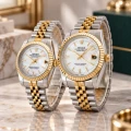 ساعت ست رولکس دورنگ طلایی صفحه سفید صدفی خطی Rolex-5210-S