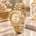 ساعت زنانه رولکس تمام طلایی دورنگین Rolex-6628-L