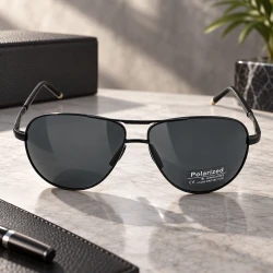 عینک آفتابی مردانه پورشه دیزاین P1090-4 پلاریزه مشکی Cartier-9989-G