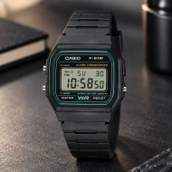 ساعت مچی کاسیو F-91W-3 نوستالژی مشکی سبز Casio-10263-U