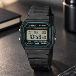 ساعت مچی کاسیو F-91W-3 نوستالژی مشکی سبز Casio-10263-U