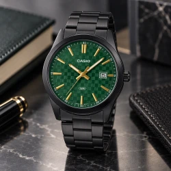 ساعت کاسیو MTP-VD03B-3AU مردانه مشکی صفحه سبز Casio-11423-G
