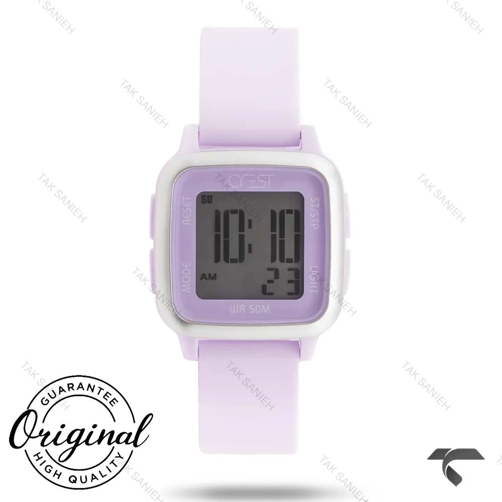 ساعت کرست مدل 9515-3 زنانه اسپرت یاسی Crest-11414-L